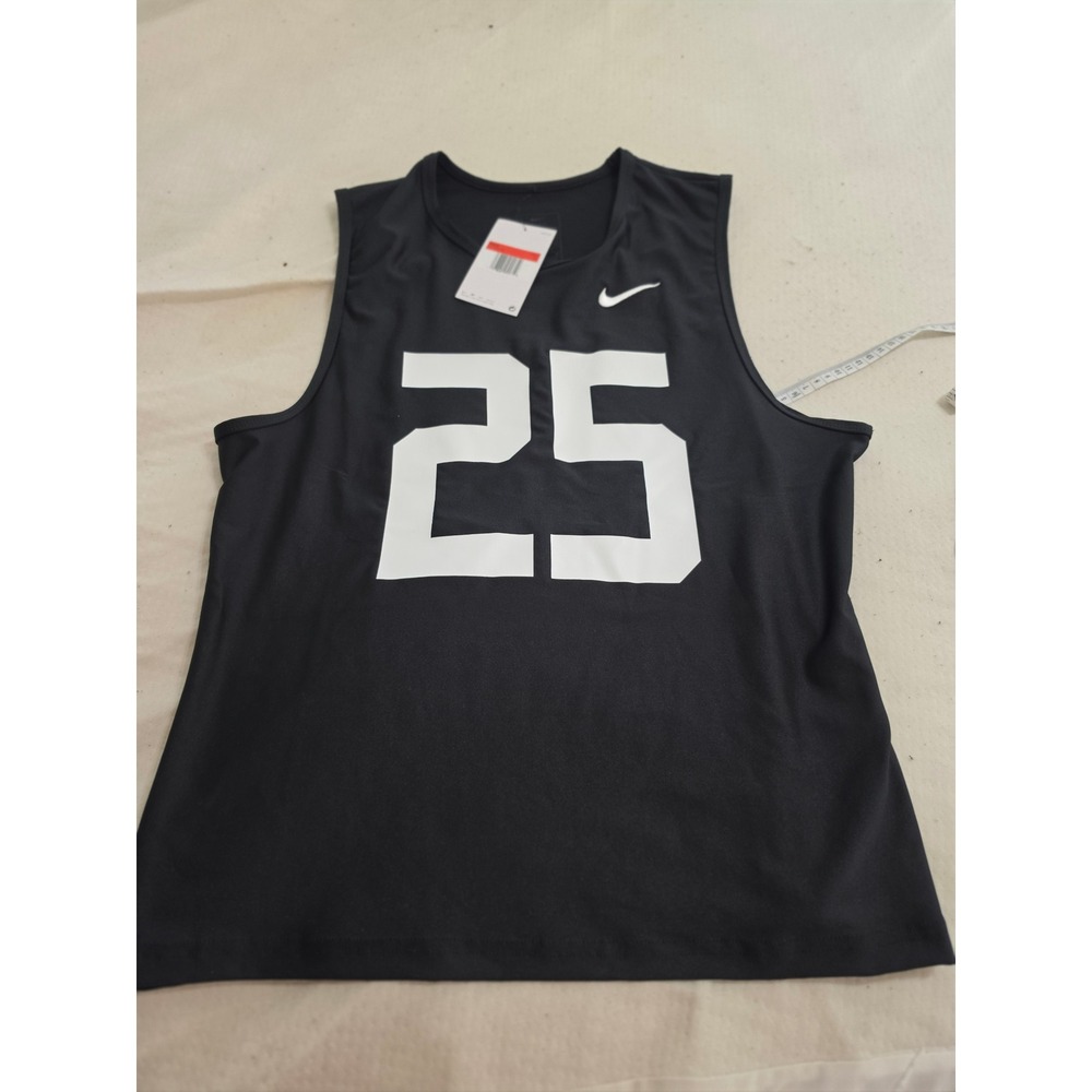 Nike Team Dri-FIT Basketball Jersey Black White Number 25 HF7183-010 Mens L NEW